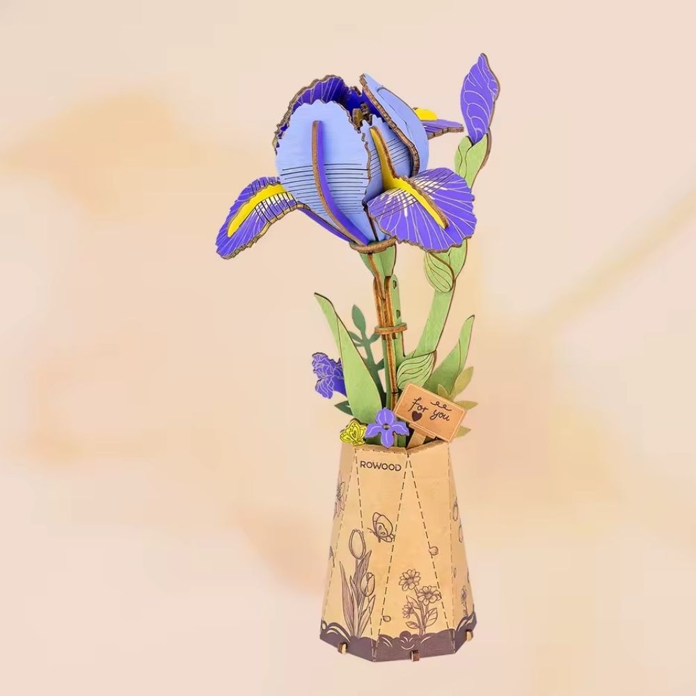 3D Flower Puzzle : Purple lris