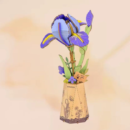 3D Flower Puzzle : Purple lris