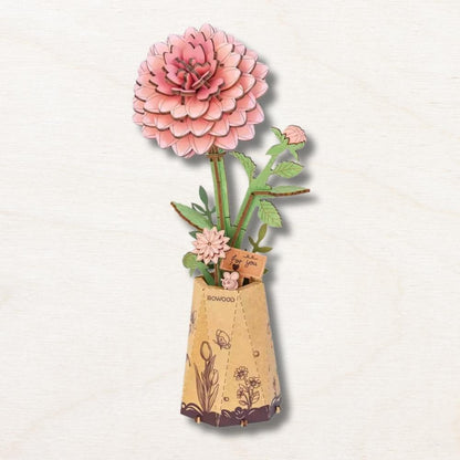 3D Flower Puzzle : Pink Dahlia