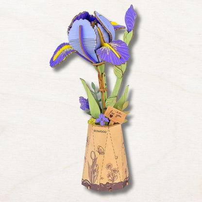 3D Flower Puzzle : Purple lris
