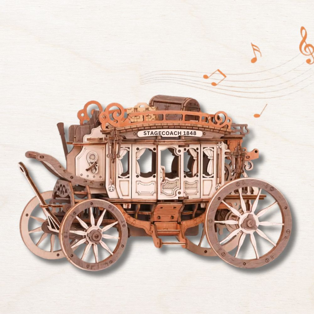 3D Wooden Car Puzzle : Carriage