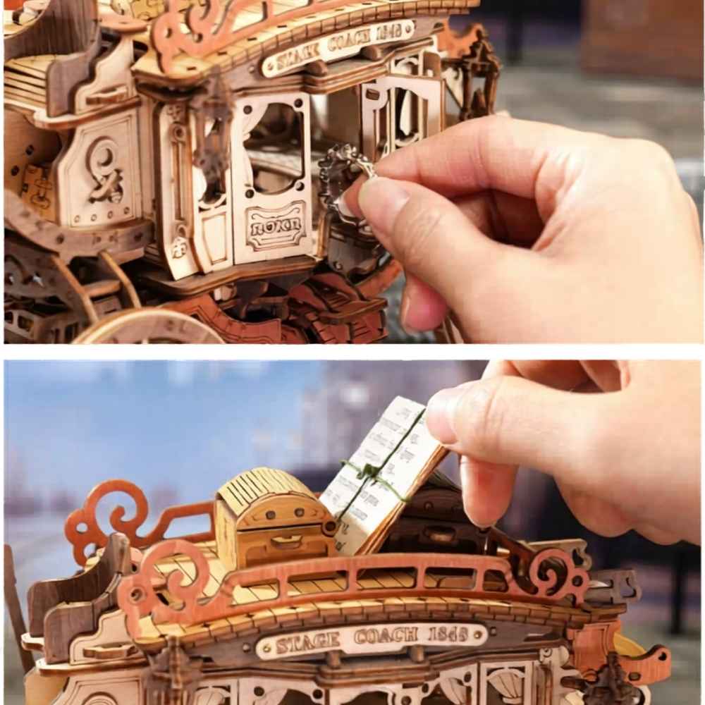 3D Wooden Car Puzzle : Carriage