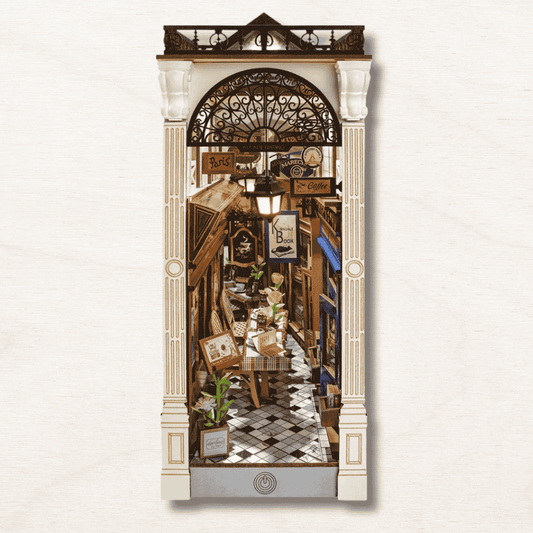 DIY book nook paris gift francophile 148 pieces covered arcade 19th century france shelf decor