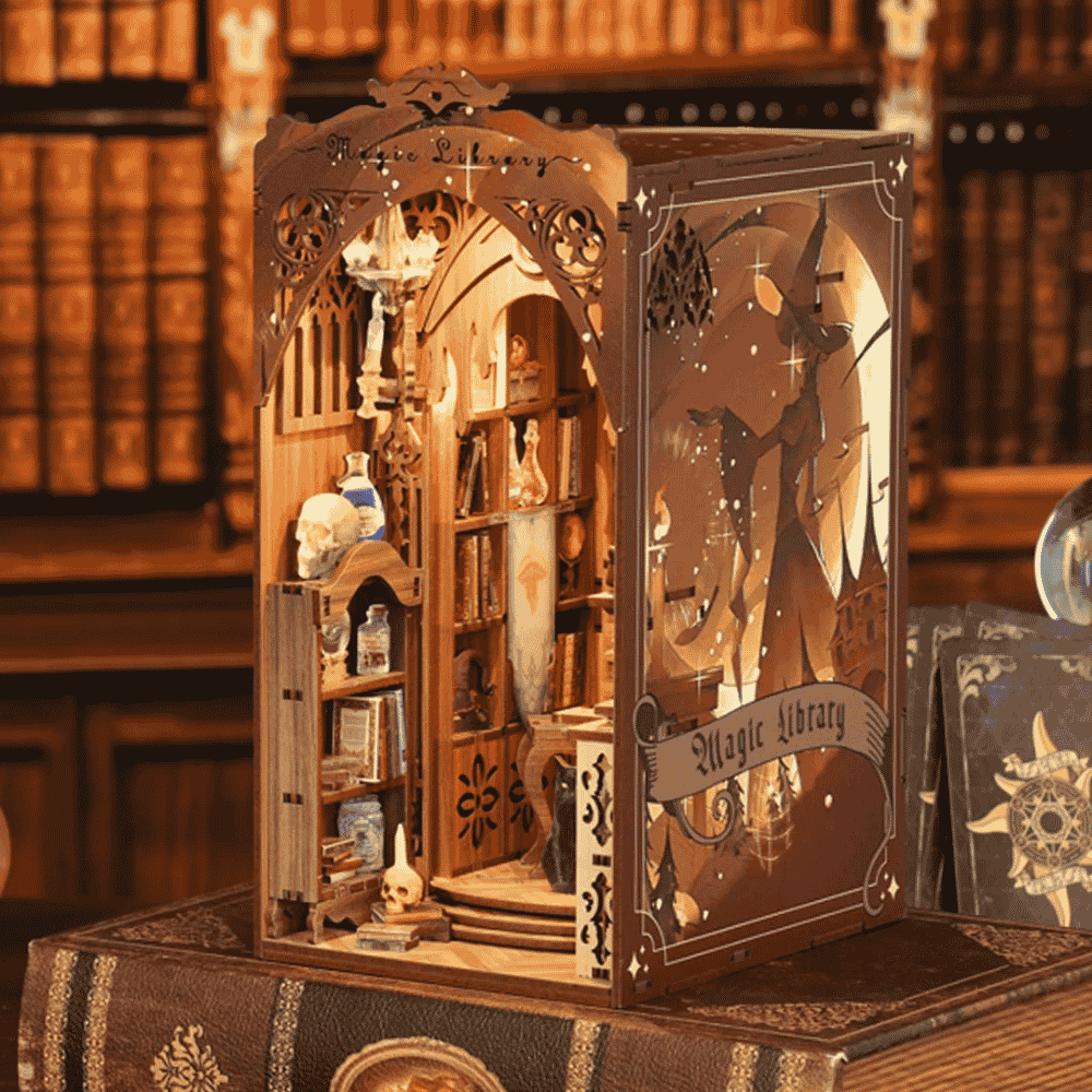 grimoire collection miniature 11.1x14.7x23.5cm hand-painted leather-bound books crystal placement