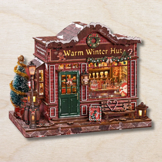 DIY House Miniature Kits Warm Winter Hut
