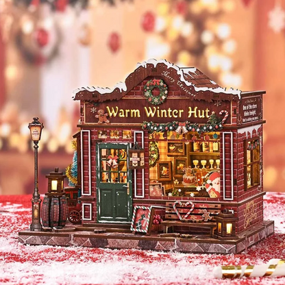DIY House Miniature Kits Warm Winter Hut