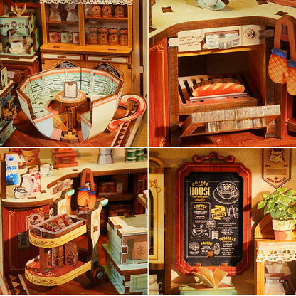 DIY Miniature House Kit : Mocha Café