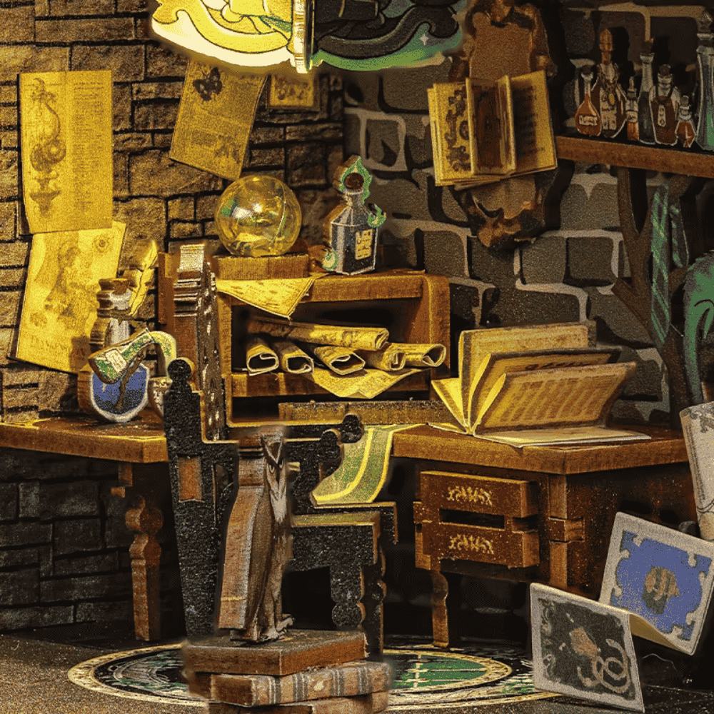 dark academia en forme de booknook 