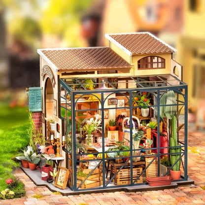 Diy miniature house kit Emily's flower shop