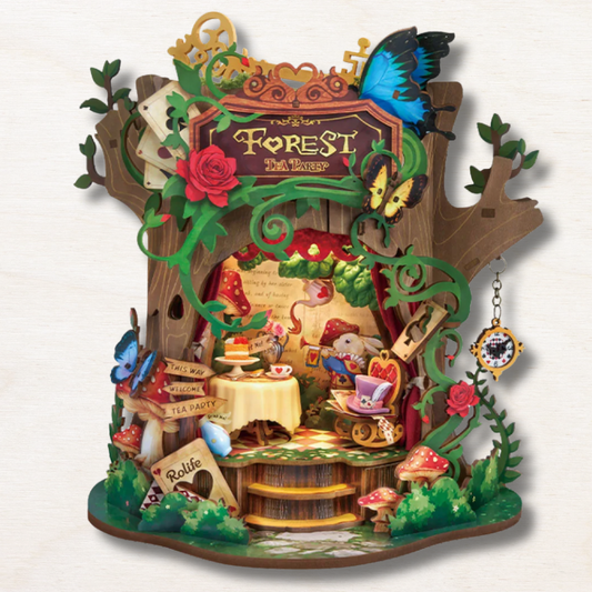 Diy Miniature House Kit :  Forest Tea Party