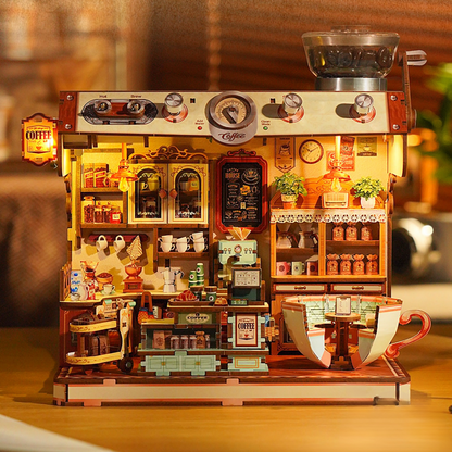 DIY Miniature House Kit : Mocha Café