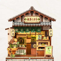 Kyoto Matcha Cottage book nook with machiya facade