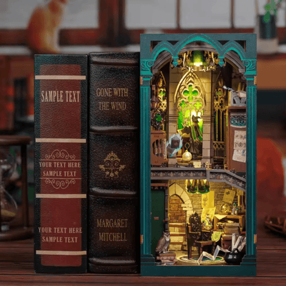 dark academia book nook magic school