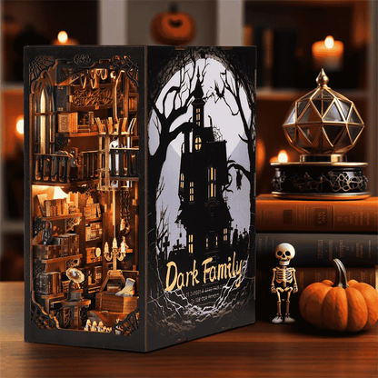 DIY book nook halloween gothic gift level 3 addams family inspired wednesday shelf decor bookend