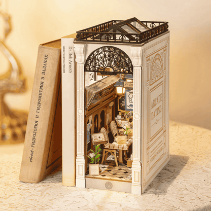 paris book nook arcade dating parisian covered passage wrought iron arch gas lamp diamond tiles café 