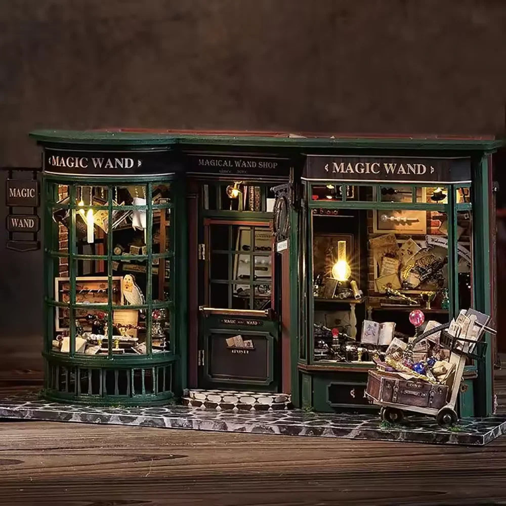 diy wizarding alley miniature kit luggage trolley exterior detail