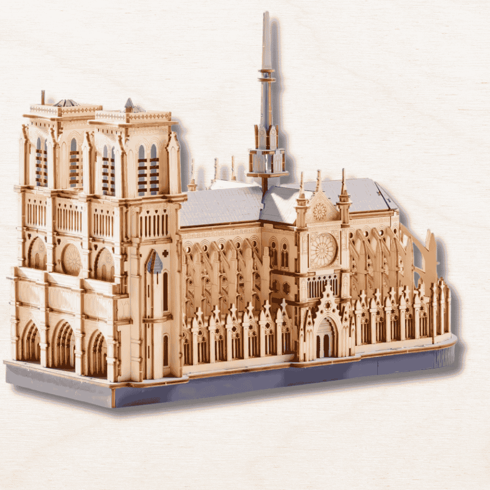 DIY 3d puzzle notre dame gift paris lover france architecture history medieval cathedral level 4