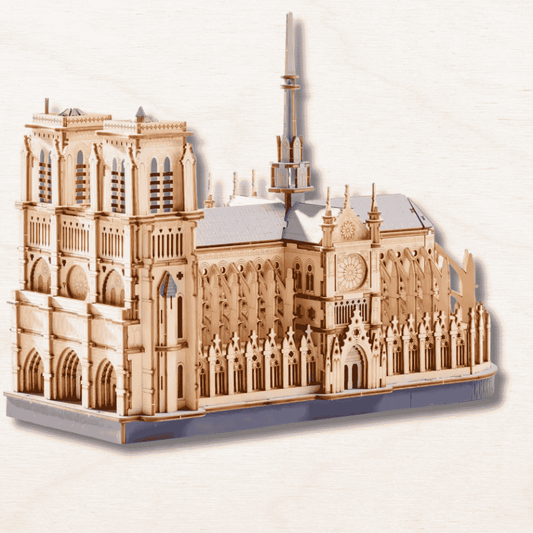 DIY 3d puzzle notre dame gift paris lover france architecture history medieval cathedral level 4