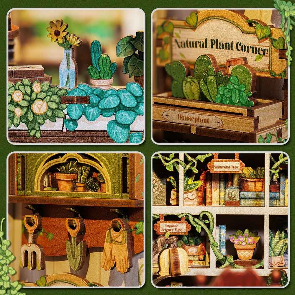 Miniature house DIY garden bookshop