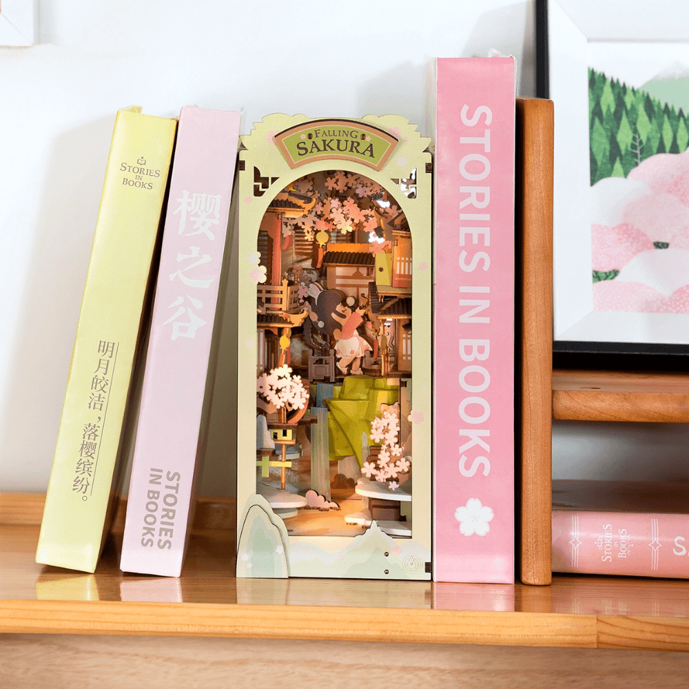 falling sakura book nook